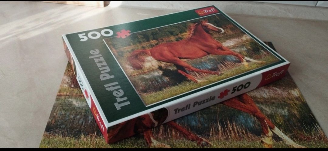 Puzzle 500 elementów Trefl Koń kompletne w 100% stan idealny obraz