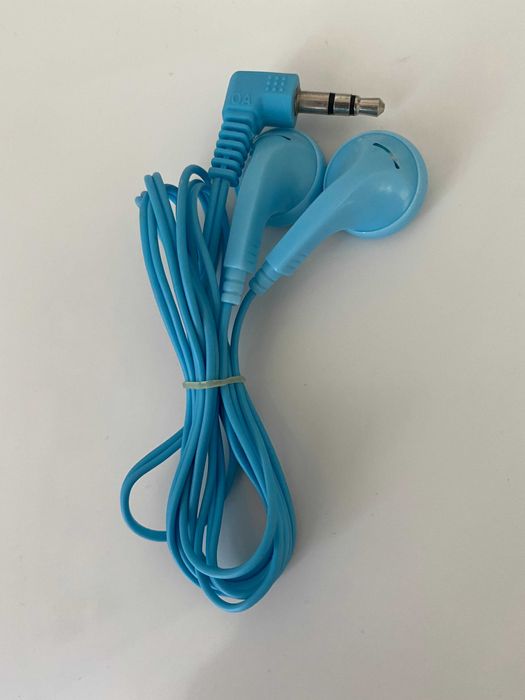 słuchawki do telefonu- niebieskie