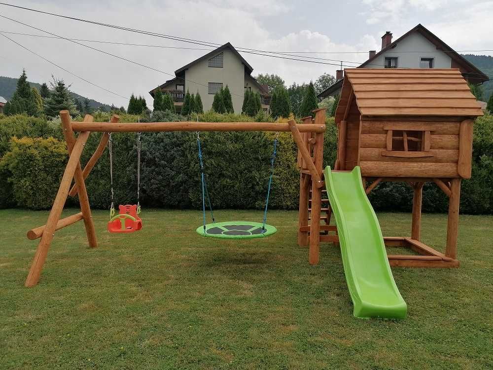 Domek Dla Dzieci Plac Zabaw Huśtawka Ogrodowa Dla Dziecka