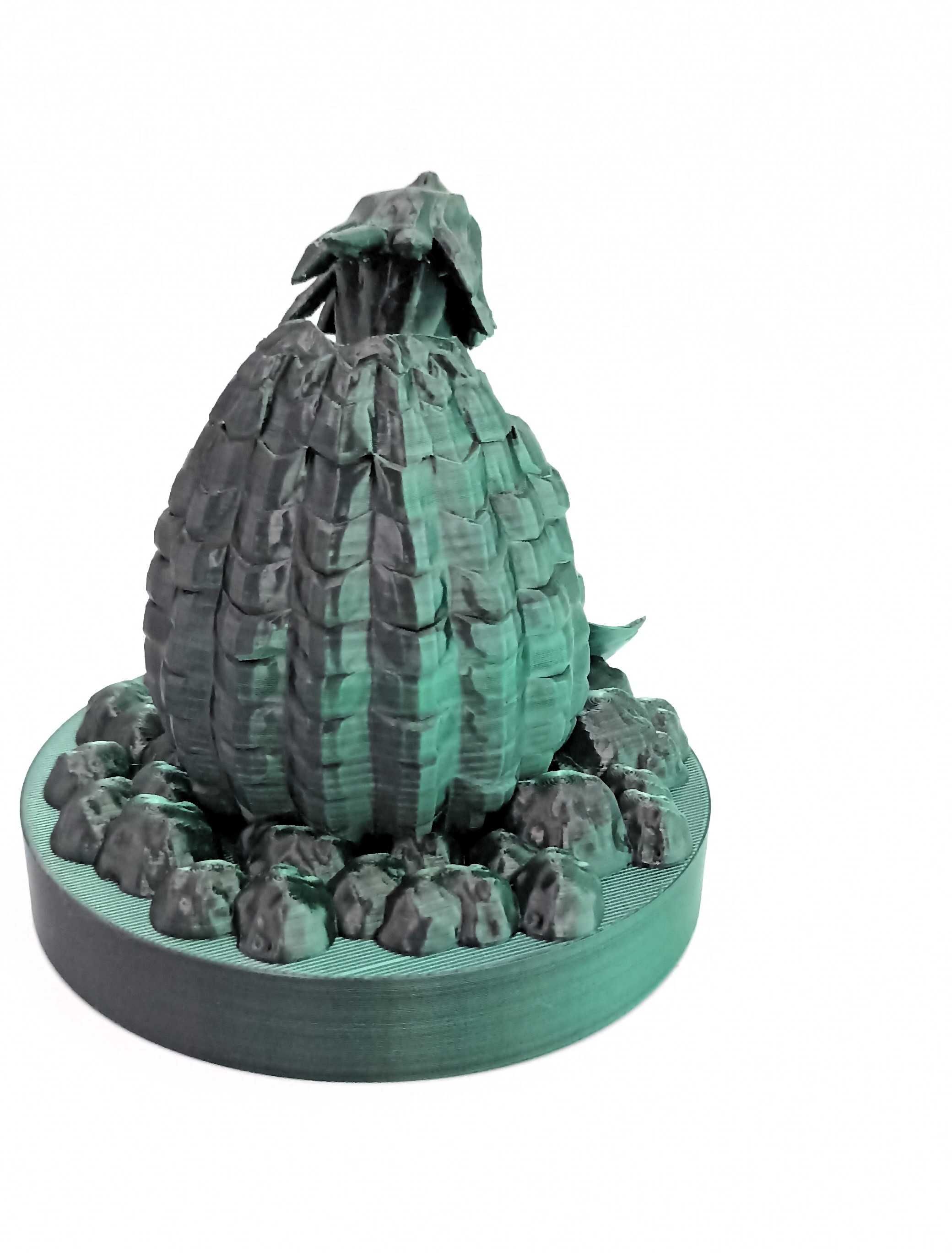 Figurka Odrodzenie Smoka zielono-czarny  - druk 3D prezent upominek