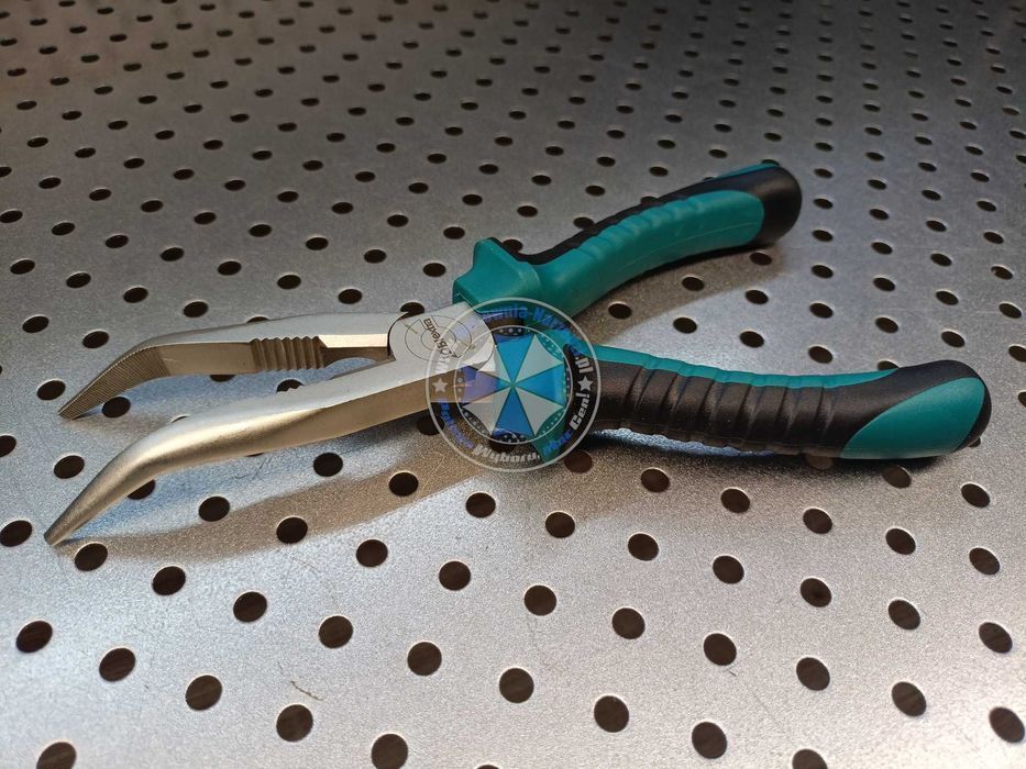 Szczypce wydłużone odgięte 200mm Cr-V JOBIextra szczypce 200mm