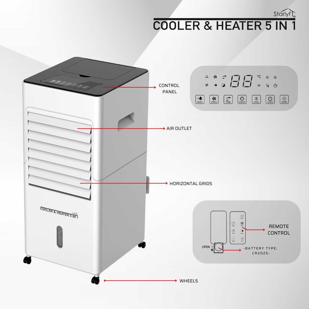 Starlyf Cooler & Heater 5 em 1 – Climatize Sua Casa o Ano Inteiro!