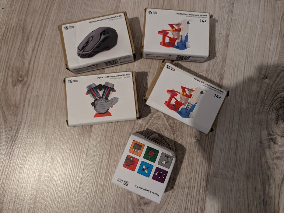 Bambu lab zestawy maker world 5 szt myszka marble run silnik