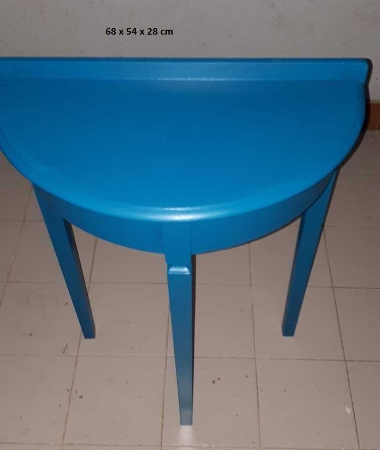 Mesa meia lua restaurada