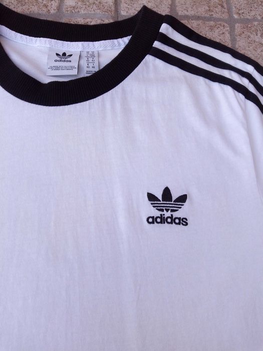 T-shirt Adidas Branca e Preta Unissexo Nova