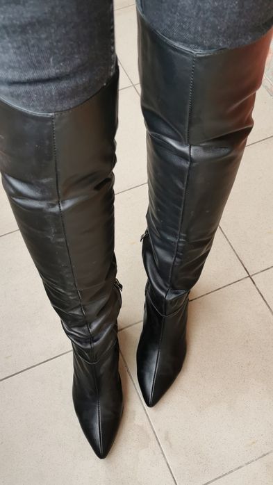 Чоботи Ботфорти, шкіряні