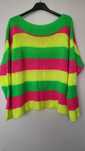 Sweter damski Pasy Neon Nowy