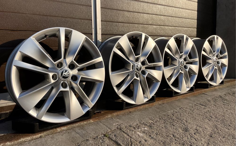 4x felgi aluminiowe 5x112 r18 et45 7J Alufelgi Oryginał Skoda 18”