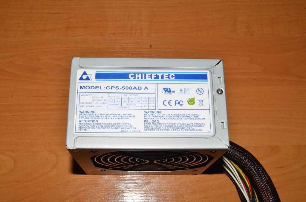 Chieftec GPS-500AB-A / cpu -8+4 pin /pci e - 6+6 pin