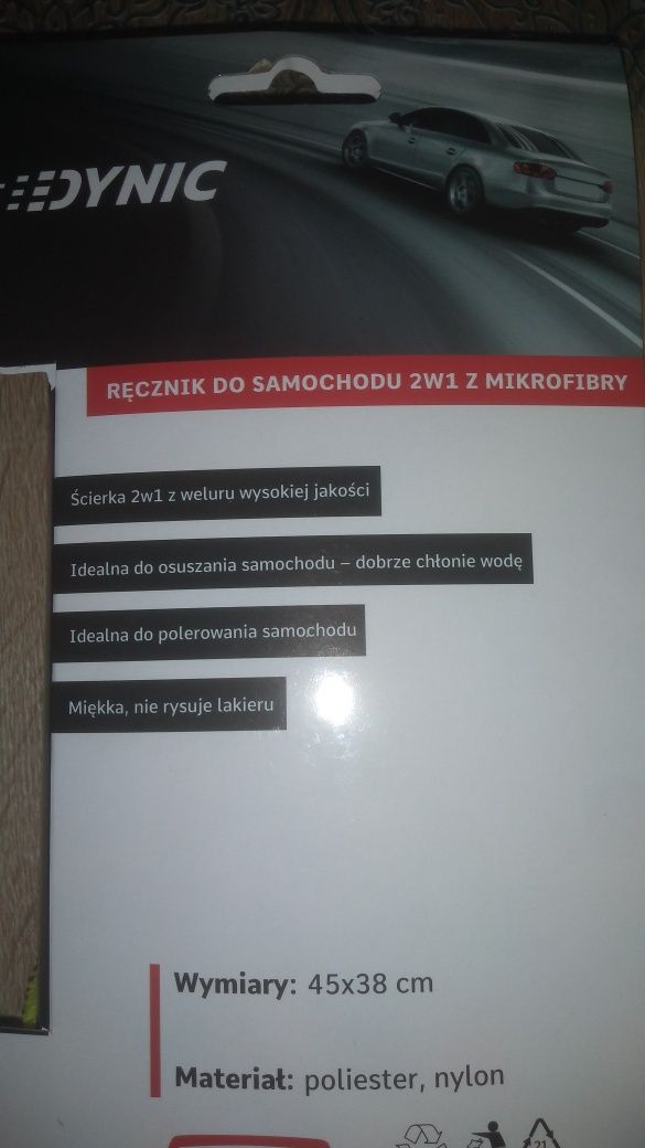 Ręcznik do samochodu z mikrofibry