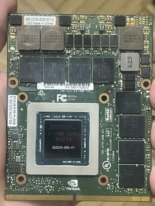 Відеокарта для ноутбуку mxm Nvidia Tesla m6