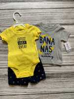 Набор для малыша, бодик шорты футболка 1-3 месяца Carters, картерс