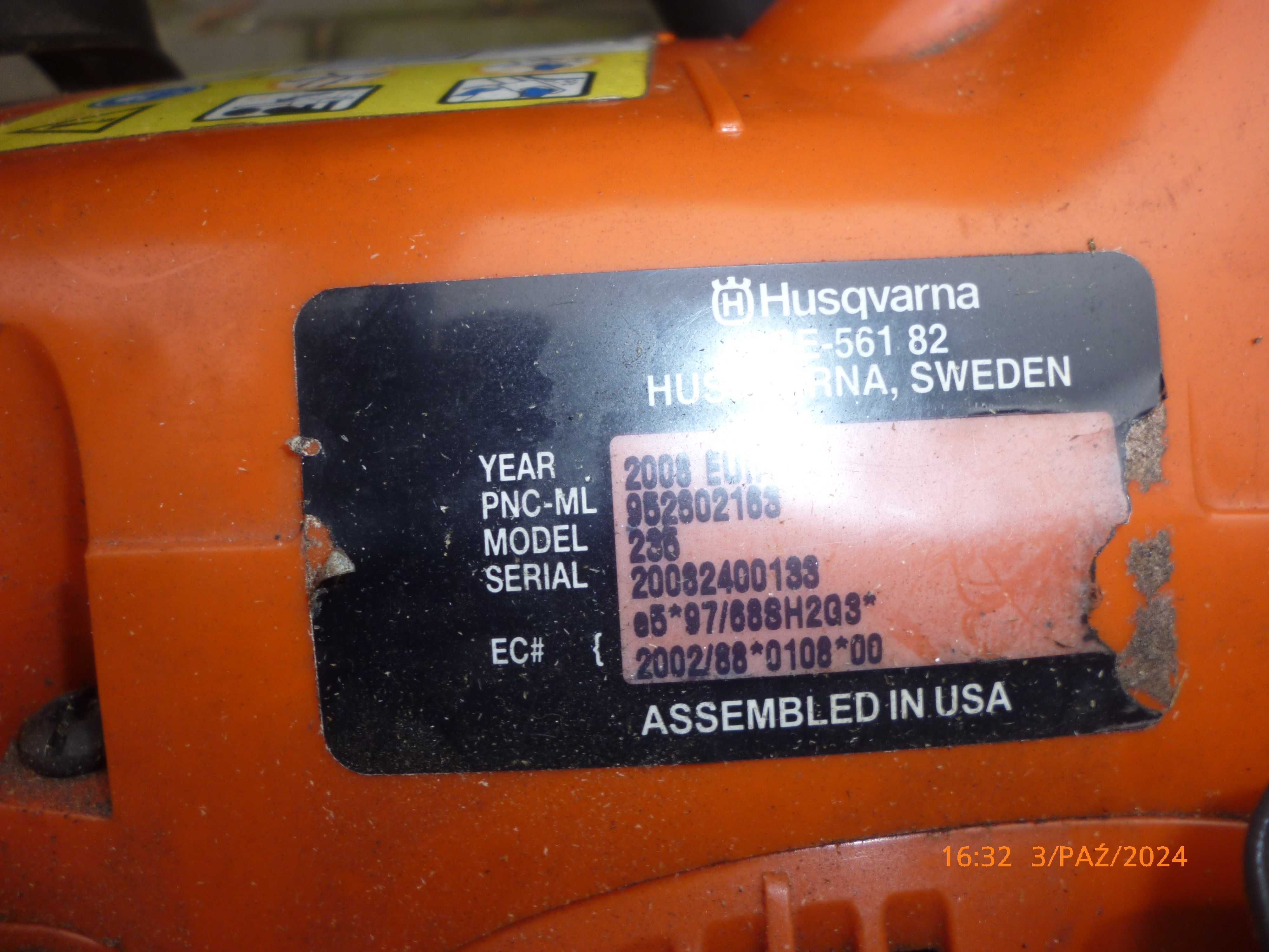 piła spalinowa husqvarna 235