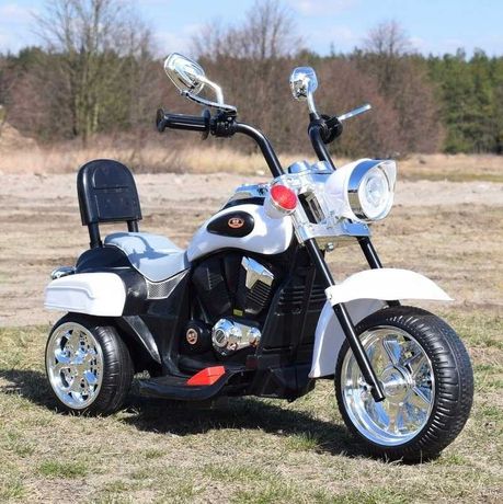 Motor Harley Elektryczny Auto AKUMULATOR Motorek Chopper Trajka DZIECI