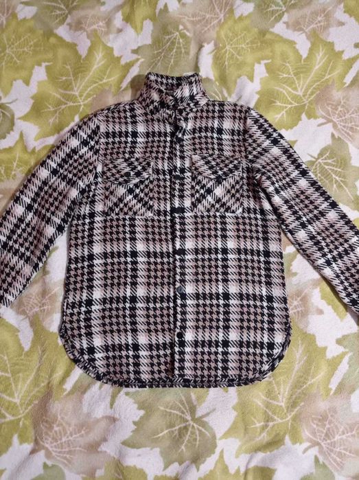 44р рубашка в клетку теплая идеальное состояние