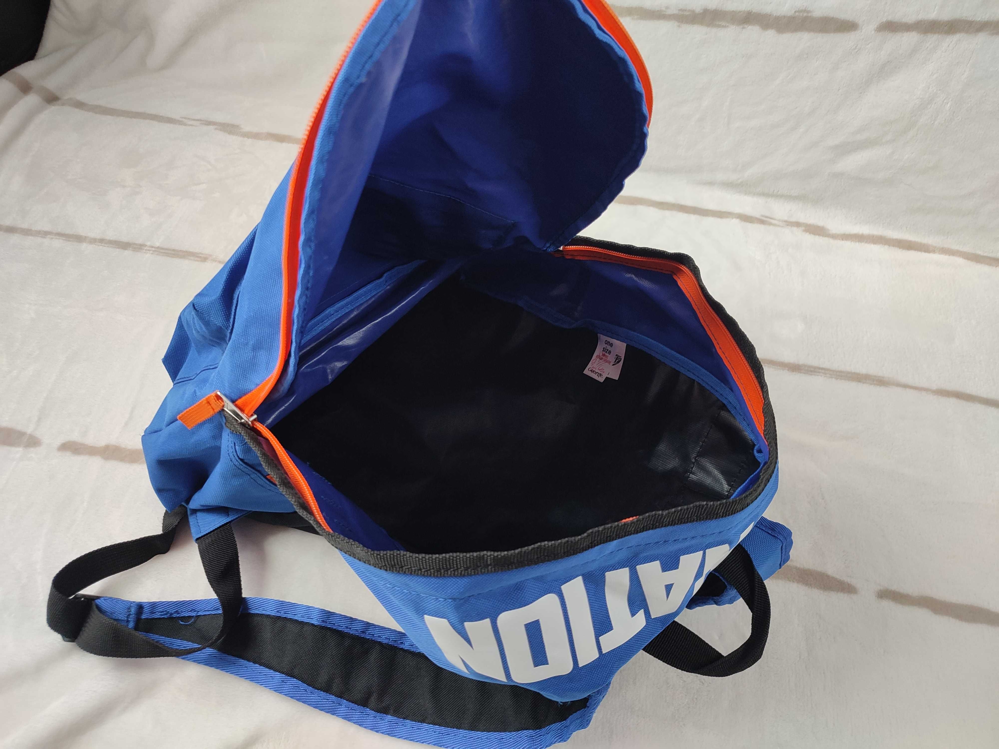 Детский синий рюкзак Nerf, школьный ранец