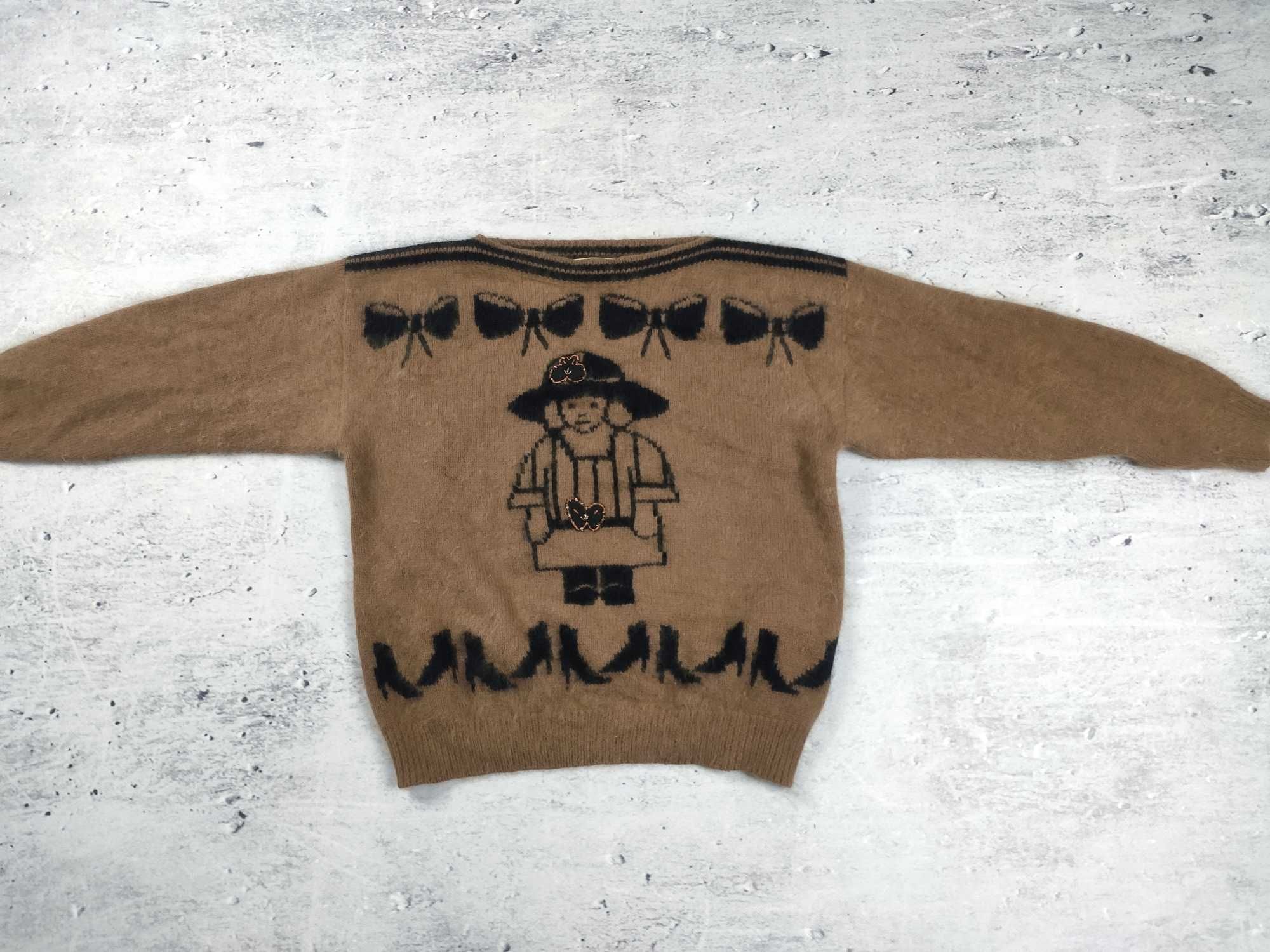 Sweter Malina Wong angora damski oversize r. M/L