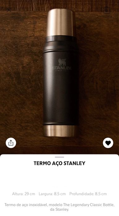 Termo Aço STANLEY X Zara Home NOVO