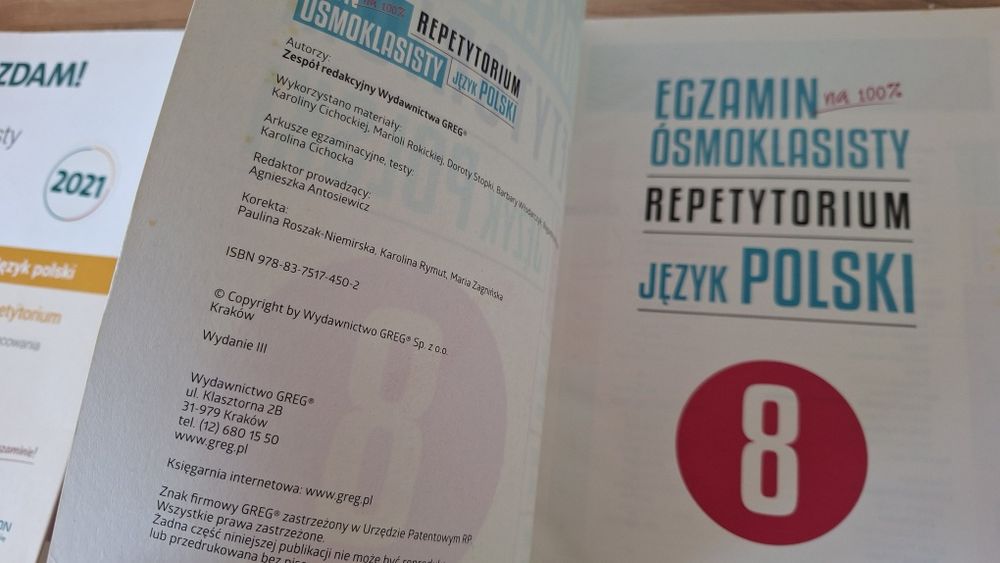 Egzamin ósmoklasisty Tak Zdam Operon repetytorium, niezbędnik z teorią