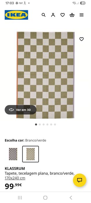 Tapete novo, na embalagem