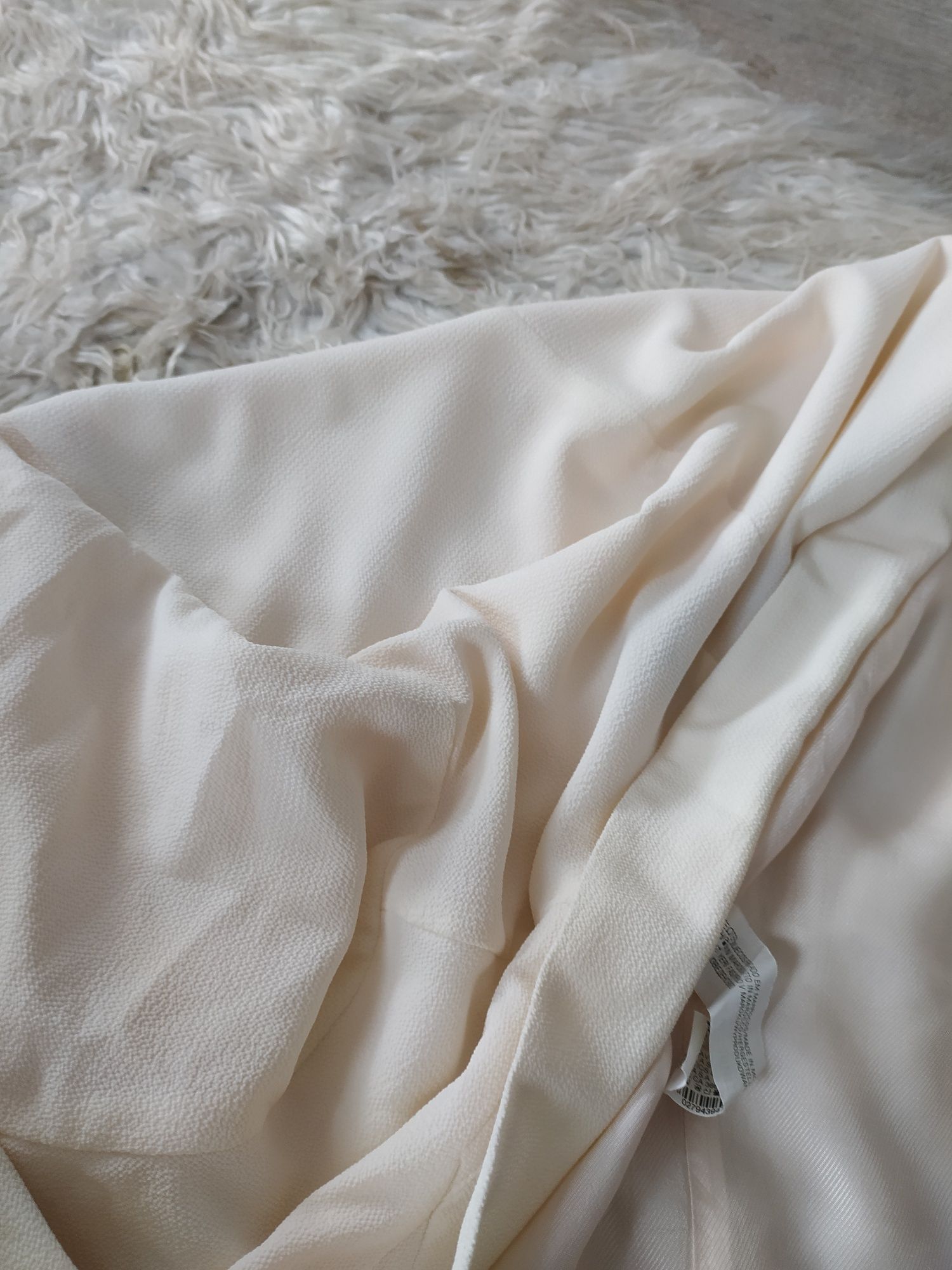 Zara basic marynarka kremowa