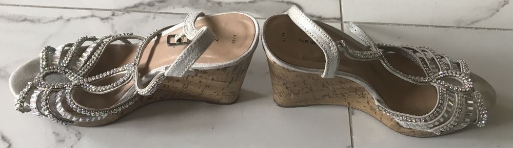 Sandalki srebrne zdobione new look uk 6 eur 39