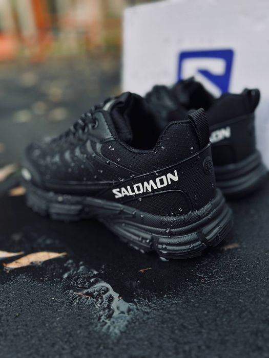 Мужские кроссовки Salomon Черные Термо кросіаки чоловічі осінні