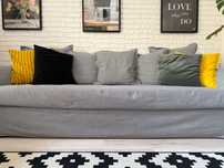 Sofa 3 osobowa rozkładana z funkcją spania, szary, Holmsund, Ikea
