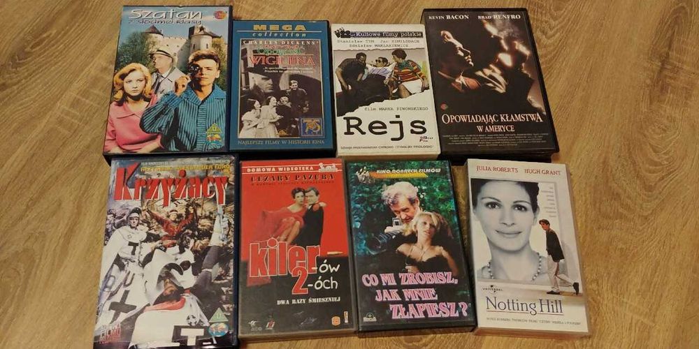 Zestaw 8 kaset VHS klasyka