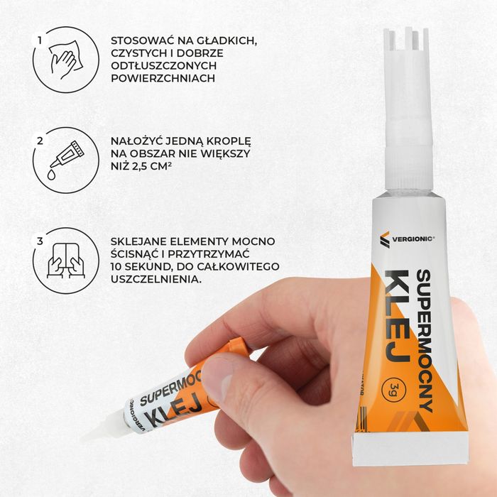 Klej mocny klej blister super klej