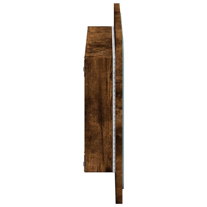 Vidaxl Lustro Łazienkowe Z Led, Dąb Sonoma, 60X8,5X38 Cm