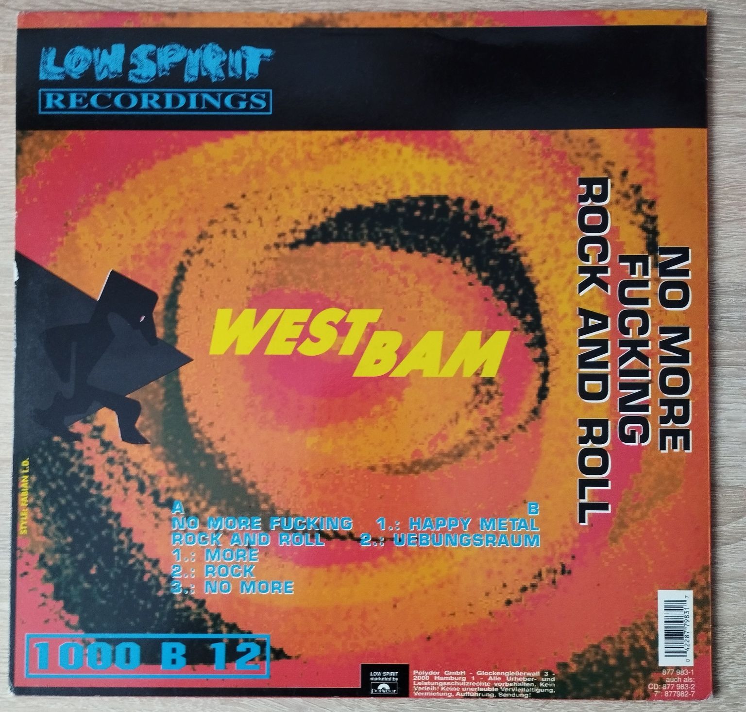 WestBam - No More Fucking Rock and Roll (winyl 12")