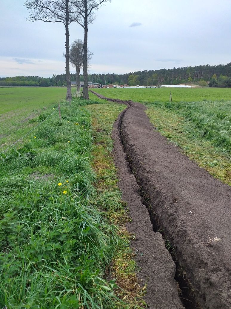 Usługi koparką łańcuchową.