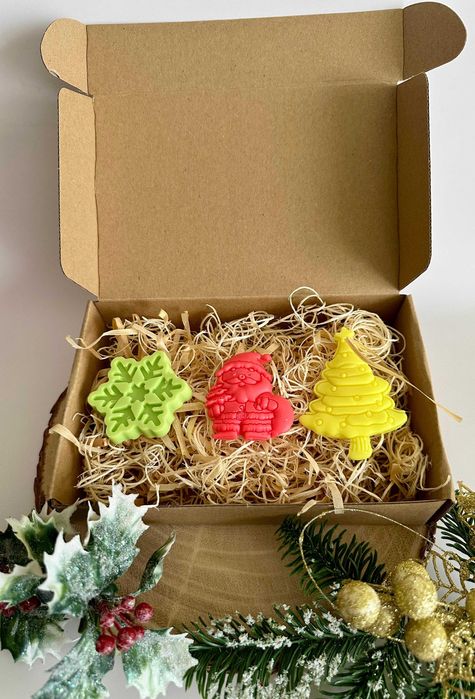 Zestaw Świątecznych mydełek glicerynowych ręcznie robionych