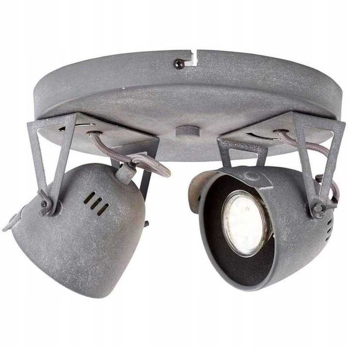 Lampa sufitowa okrągła lampy reflektor szary beton na sufit ścianę