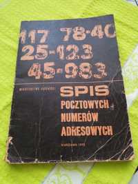 PRL Spis pocztowych numerów adresowych 1973