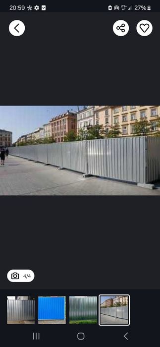 Ogrodzenie budowlane plus stopy