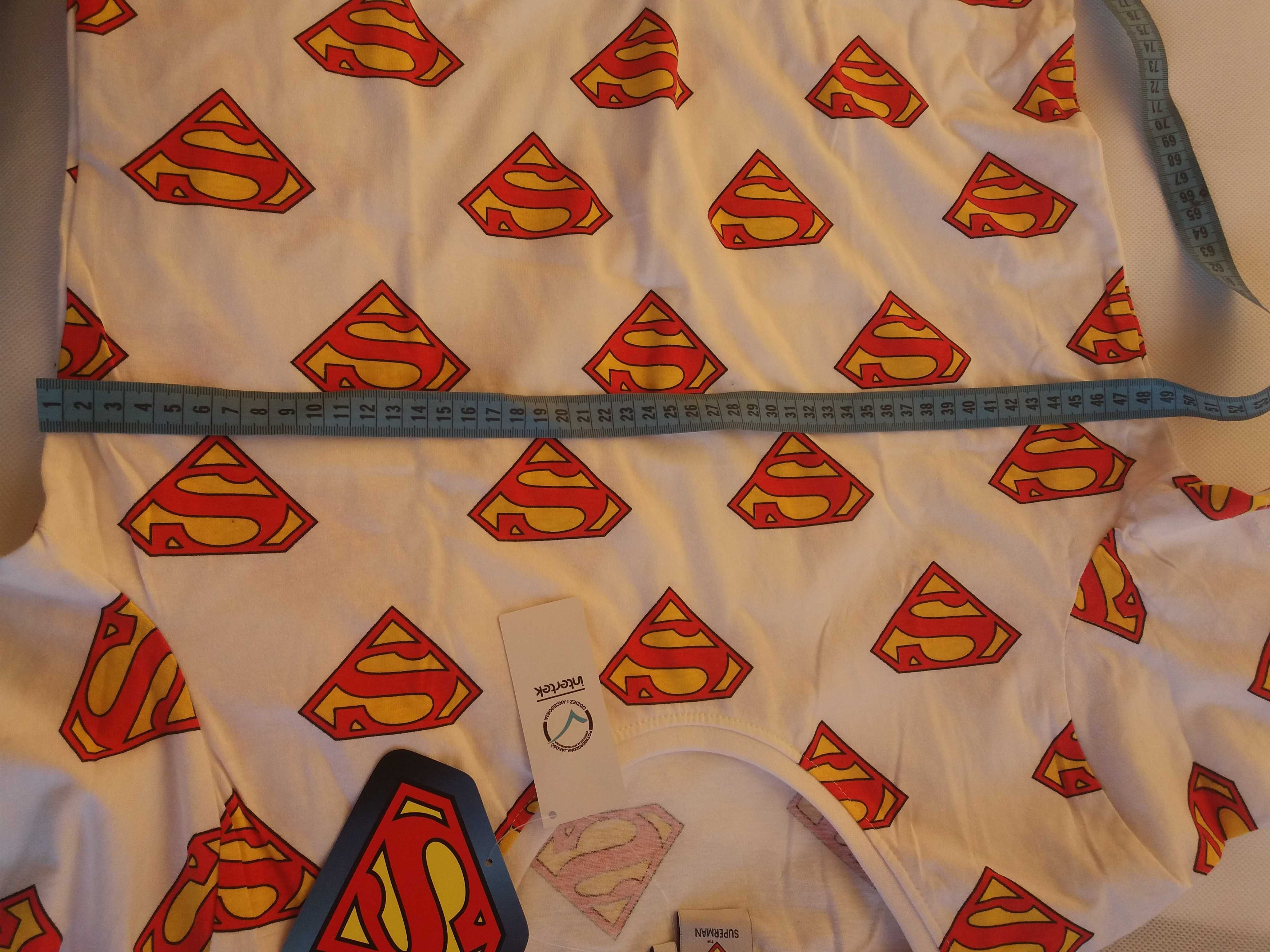 biały damski t shirt superman XL