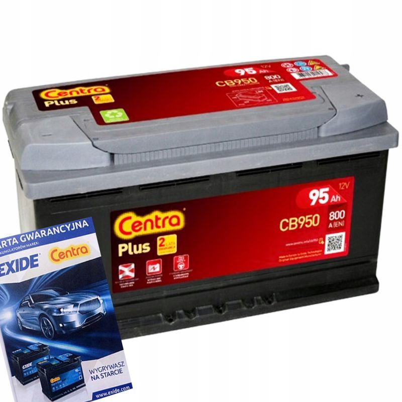 Akumulator Centra Plus Cb950/95Ah 800a P+