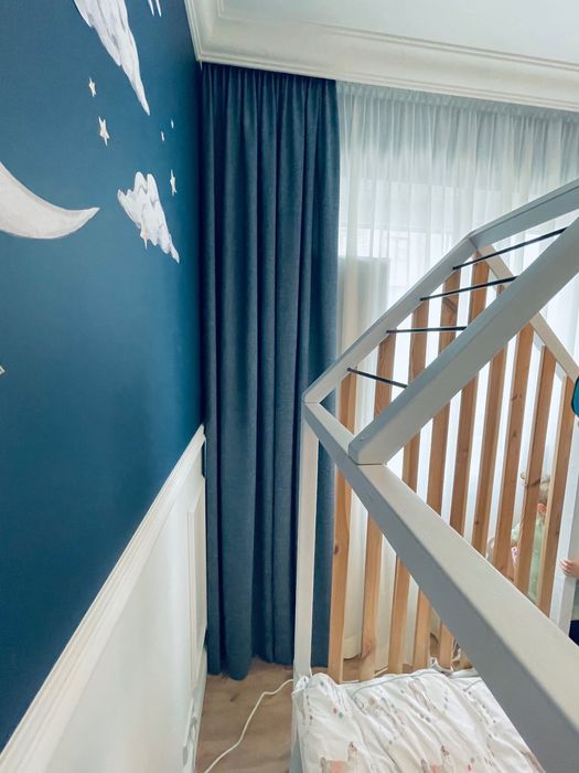 Dwie zasłony 120x260 granat