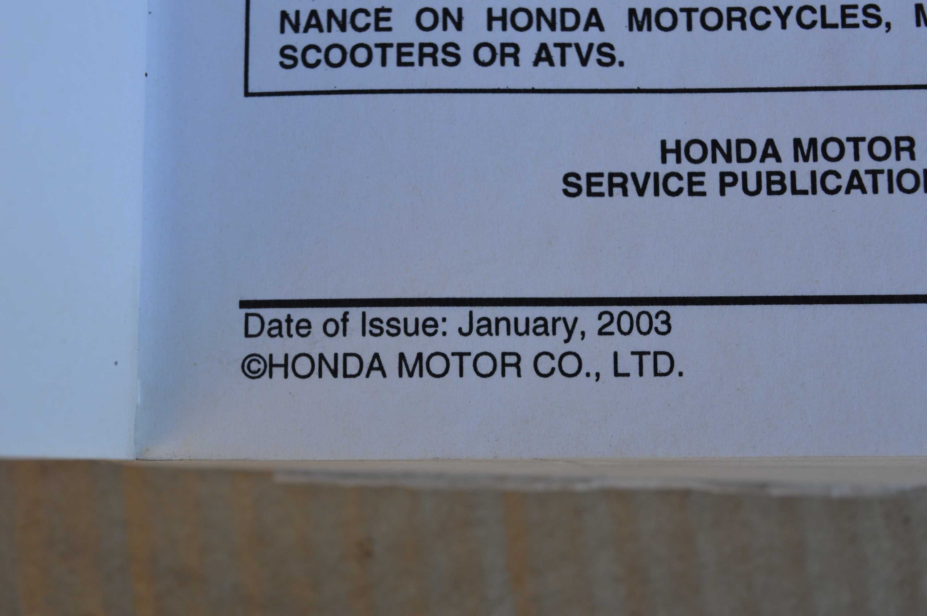Honda Varadero 1000 '03-06r SERWISÓWKA manual fabryczna