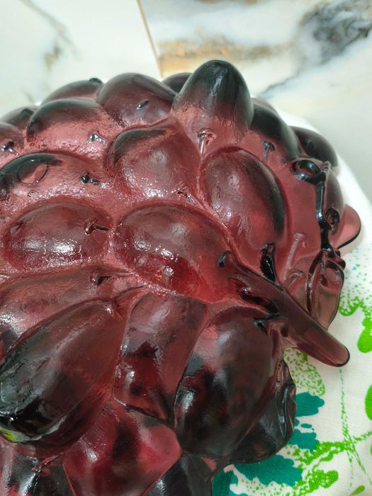 Patera owocarka winogrona fiolet szkło duża