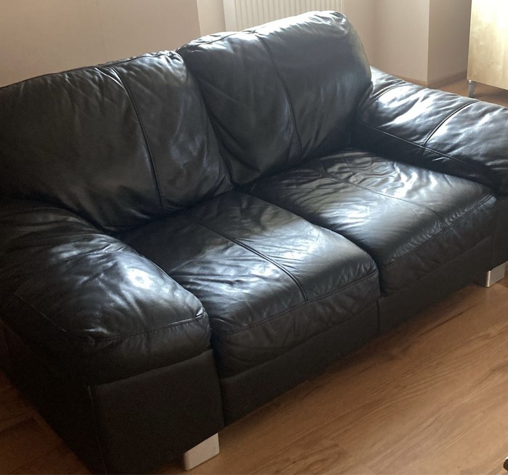 zestaw meblowy sofa fotel wloska skora wypoczynkowy