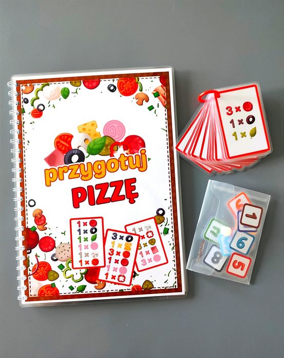 Gra z elementami na rzepy Przygotuj pizzę nauka liczenia