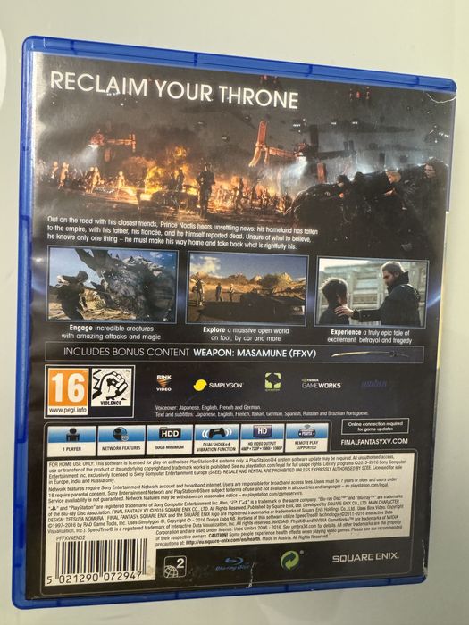 Final Fantasy XV 15 PS4