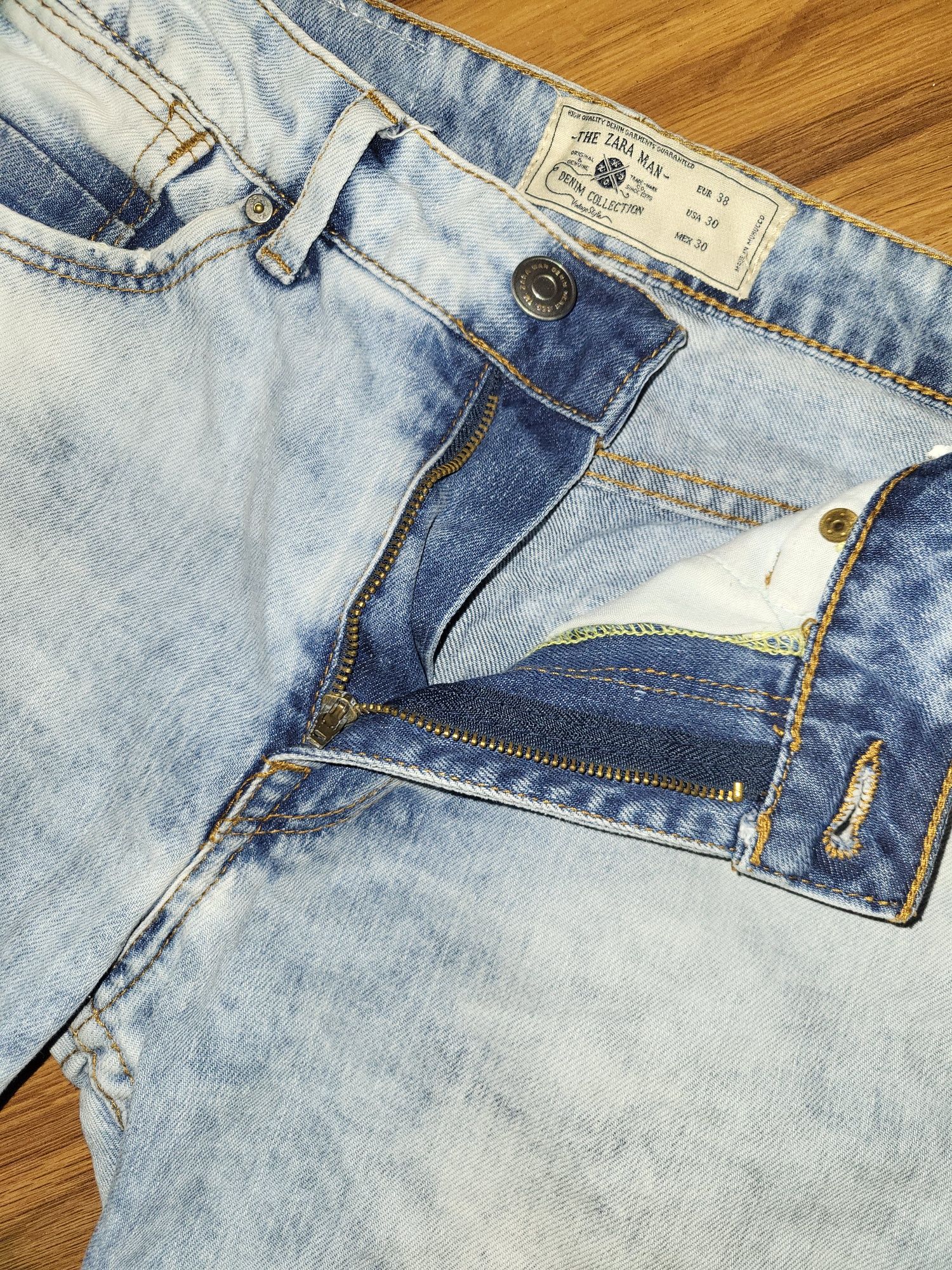 Spodenki jeansowe męskie chłopięce Zara Man r. 30 -EUR.38
