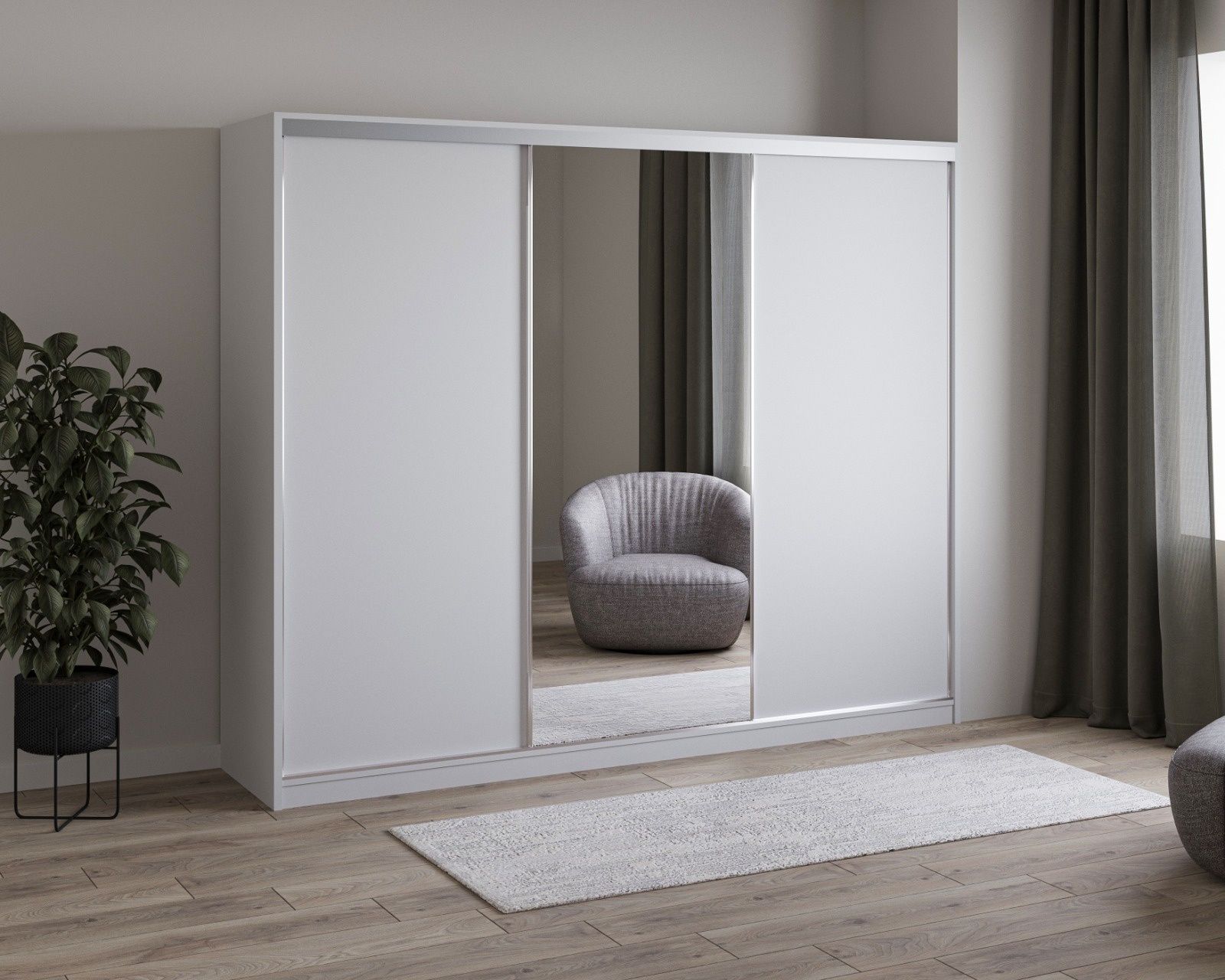 Stylowa szafa 3-drzwiowa 250 cm PROMOCJA