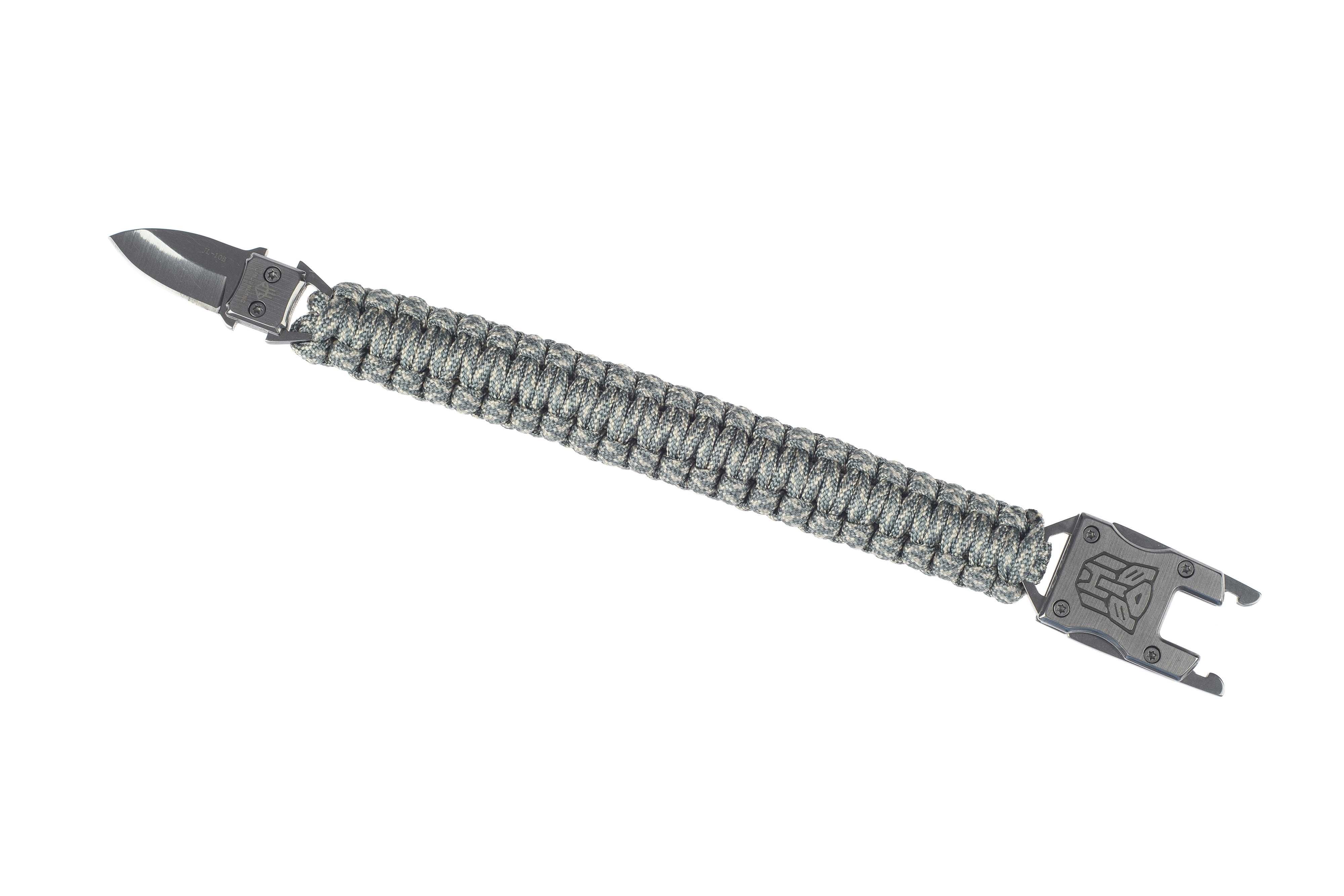 BRANSOLETKA PARACORD survival ostrze nóż linka - PD-34