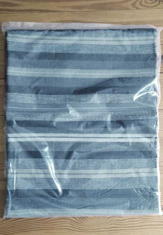IKEA RAVAROR dywan w pasy chodnik 100% wełna