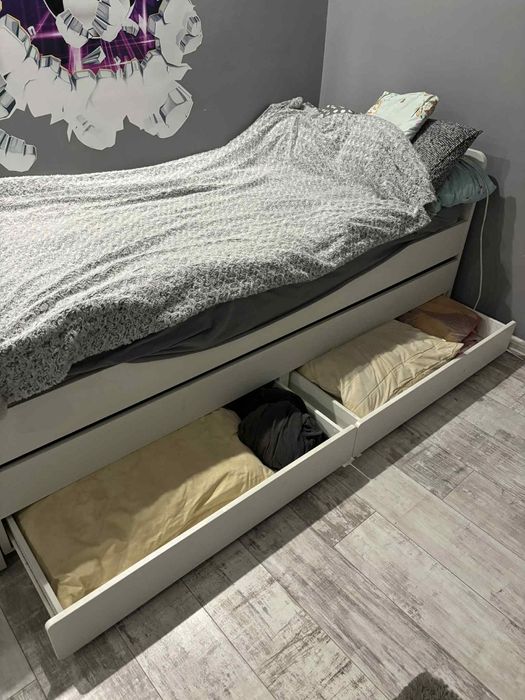 SLÄKT łóżko rozkładane 90x200 cm